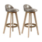 27.56" Wood Scandinavian Kitchen Dining Room Armless Stool Low Back Bar Stool Grey 2 Piece Set Clearhalo 'Bar Furniture' 'Bar Stools' 'bar_stools' 'furn' 'furn_bar_stools' 'Furniture' 'furniture_bar_stools' 'Kitchen & Dining Furniture' 4791136