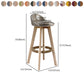 27.56" Wood Scandinavian Kitchen Dining Room Armless Stool Low Back Bar Stool Clearhalo 'Bar Furniture' 'Bar Stools' 'bar_stools' 'furn' 'furn_bar_stools' 'Furniture' 'furniture_bar_stools' 'Kitchen & Dining Furniture' 4791138