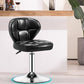Contemporary Adjustable Bar and Counter Stool Low Back Leather Stool with Pedestal Base Black 1 Piece Short Stool(22"H) Clearhalo 'Bar Furniture' 'Bar Stools' 'bar_stools' 'furn' 'furn_bar_stools' 'Furniture' 'furniture_bar_stools' 'Kitchen & Dining Furniture' 4791140