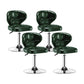 Contemporary Adjustable Bar and Counter Stool Low Back Leather Stool with Pedestal Base Green 4 Piece Set Short Stool(22"H) Clearhalo 'Bar Furniture' 'Bar Stools' 'bar_stools' 'furn' 'furn_bar_stools' 'Furniture' 'furniture_bar_stools' 'Kitchen & Dining Furniture' 4791150