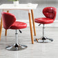 Contemporary Adjustable Bar and Counter Stool Low Back Leather Stool with Pedestal Base Clearhalo 'Bar Furniture' 'Bar Stools' 'bar_stools' 'furn' 'furn_bar_stools' 'Furniture' 'furniture_bar_stools' 'Kitchen & Dining Furniture' 4791157