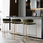 29.53" Glam Bar and Counter Stool Low Back Stool with 4 Metal Legs Clearhalo 'Bar Furniture' 'Bar Stools' 'bar_stools' 'furn' 'furn_bar_stools' 'Furniture' 'furniture_bar_stools' 'Kitchen & Dining Furniture' 4791187