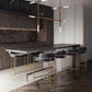 29.53" Glam Bar and Counter Stool Low Back Stool with 4 Metal Legs Clearhalo 'Bar Furniture' 'Bar Stools' 'bar_stools' 'furn' 'furn_bar_stools' 'Furniture' 'furniture_bar_stools' 'Kitchen & Dining Furniture' 4791193