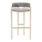 29.53" Glam Bar and Counter Stool Low Back Stool with 4 Metal Legs Clearhalo 'Bar Furniture' 'Bar Stools' 'bar_stools' 'furn' 'furn_bar_stools' 'Furniture' 'furniture_bar_stools' 'Kitchen & Dining Furniture' 4791196