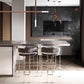 29.53" Glam Bar and Counter Stool Low Back Stool with 4 Metal Legs Clearhalo 'Bar Furniture' 'Bar Stools' 'bar_stools' 'furn' 'furn_bar_stools' 'Furniture' 'furniture_bar_stools' 'Kitchen & Dining Furniture' 4791212