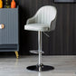 Industrial Bar and Counter Stool Adjustable Height Stool with Pedestal Base Gray Silver 1 Piece Clearhalo 'Bar Furniture' 'Bar Stools' 'bar_stools' 'Furniture' 'furniture_bar_stools' 'Kitchen & Dining Furniture' 4791223