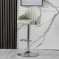 Industrial Bar and Counter Stool Adjustable Height Stool with Pedestal Base Dark Gray Silver 1 Piece Clearhalo 'Bar Furniture' 'Bar Stools' 'bar_stools' 'Furniture' 'furniture_bar_stools' 'Kitchen & Dining Furniture' 4791226
