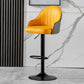 Industrial Bar and Counter Stool Adjustable Height Stool with Pedestal Base Gray Orange Black 1 Piece Clearhalo 'Bar Furniture' 'Bar Stools' 'bar_stools' 'Furniture' 'furniture_bar_stools' 'Kitchen & Dining Furniture' 4791235
