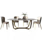 Luxury Sintered Stone Dining Set Rectangle 1/2/5/6/7 Pieces Dining Table with Chairs 5 Pieces: Table, 4 Chairs Clearhalo 'Dining Room Sets' 'Dining Tables & Seating' 'dining_room_set' 'furn' 'furn_dining_room_set' 'Furniture' 'furniture_dining_room_set' 'Kitchen & Dining Furniture' 4791303