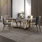 Luxury Sintered Stone Dining Set Rectangle 1/2/5/6/7 Pieces Dining Table with Chairs 6 Pieces: Table, 5 Chairs Clearhalo 'Dining Room Sets' 'Dining Tables & Seating' 'dining_room_set' 'furn' 'furn_dining_room_set' 'Furniture' 'furniture_dining_room_set' 'Kitchen & Dining Furniture' 4791307