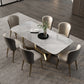 Luxury Sintered Stone Dining Set Rectangle 1/2/5/6/7 Pieces Dining Table with Chairs 7 Pieces: Table, 6 Chairs Clearhalo 'Dining Room Sets' 'Dining Tables & Seating' 'dining_room_set' 'furn' 'furn_dining_room_set' 'Furniture' 'furniture_dining_room_set' 'Kitchen & Dining Furniture' 4791308