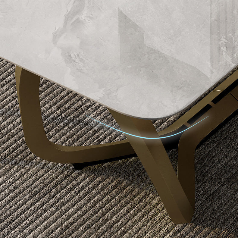 Luxury Sintered Stone Dining Set Rectangle 1/2/5/6/7 Pieces Dining Table with Chairs Clearhalo 'Dining Room Sets' 'Dining Tables & Seating' 'dining_room_set' 'furn' 'furn_dining_room_set' 'Furniture' 'furniture_dining_room_set' 'Kitchen & Dining Furniture' 4791310