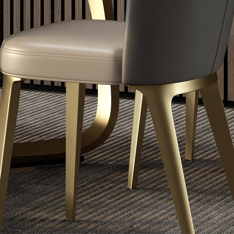 Luxury Sintered Stone Dining Set Rectangle 1/2/5/6/7 Pieces Dining Table with Chairs Clearhalo 'Dining Room Sets' 'Dining Tables & Seating' 'dining_room_set' 'furn' 'furn_dining_room_set' 'Furniture' 'furniture_dining_room_set' 'Kitchen & Dining Furniture' 4791313