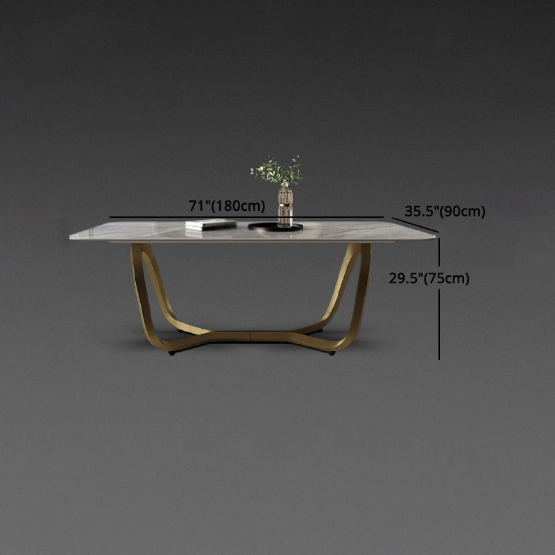 Luxury Sintered Stone Dining Set Rectangle 1/2/5/6/7 Pieces Dining Table with Chairs Clearhalo 'Dining Room Sets' 'Dining Tables & Seating' 'dining_room_set' 'furn' 'furn_dining_room_set' 'Furniture' 'furniture_dining_room_set' 'Kitchen & Dining Furniture' 4791320