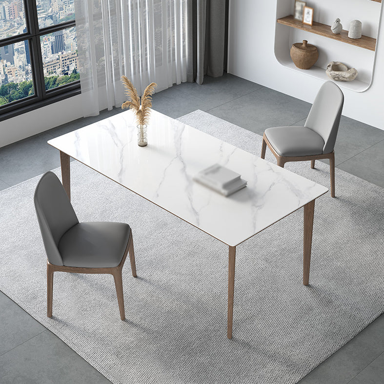 Modern Rectangle Sintered Stone Top Dining Set 1/2/3/4/5/7 Pieces Dining Table with Chairs 3 Pieces: Table, 2 Chairs Clearhalo 'Dining Room Sets' 'Dining Tables & Seating' 'dining_room_set' 'furn' 'furn_dining_room_set' 'Furniture' 'furniture_dining_room_set' 'Kitchen & Dining Furniture' 4791322