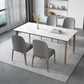 Modern Rectangle Sintered Stone Top Dining Set 1/2/3/4/5/7 Pieces Dining Table with Chairs 5 Pieces: Table, 4 Chairs Clearhalo 'Dining Room Sets' 'Dining Tables & Seating' 'dining_room_set' 'furn' 'furn_dining_room_set' 'Furniture' 'furniture_dining_room_set' 'Kitchen & Dining Furniture' 4791327