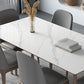 Modern Rectangle Sintered Stone Top Dining Set 1/2/3/4/5/7 Pieces Dining Table with Chairs Clearhalo 'Dining Room Sets' 'Dining Tables & Seating' 'dining_room_set' 'furn' 'furn_dining_room_set' 'Furniture' 'furniture_dining_room_set' 'Kitchen & Dining Furniture' 4791331