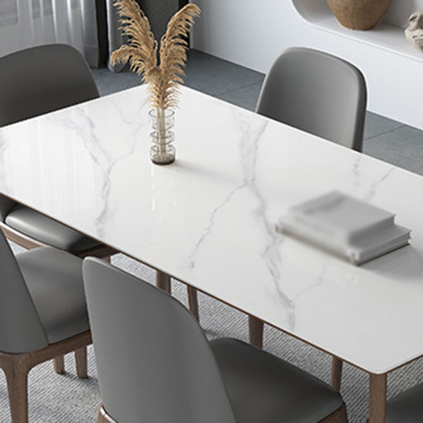 Modern Rectangle Sintered Stone Top Dining Set 1/2/3/4/5/7 Pieces Dining Table with Chairs Clearhalo 'Dining Room Sets' 'Dining Tables & Seating' 'dining_room_set' 'furn' 'furn_dining_room_set' 'Furniture' 'furniture_dining_room_set' 'Kitchen & Dining Furniture' 4791331