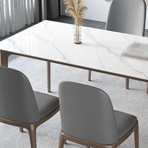 Modern Rectangle Sintered Stone Top Dining Set 1/2/3/4/5/7 Pieces Dining Table with Chairs Clearhalo 'Dining Room Sets' 'Dining Tables & Seating' 'dining_room_set' 'furn' 'furn_dining_room_set' 'Furniture' 'furniture_dining_room_set' 'Kitchen & Dining Furniture' 4791332