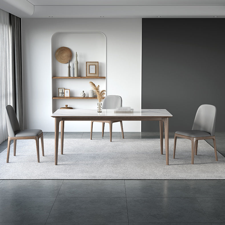 Modern Rectangle Sintered Stone Top Dining Set 1/2/3/4/5/7 Pieces Dining Table with Chairs Clearhalo 'Dining Room Sets' 'Dining Tables & Seating' 'dining_room_set' 'furn' 'furn_dining_room_set' 'Furniture' 'furniture_dining_room_set' 'Kitchen & Dining Furniture' 4791334