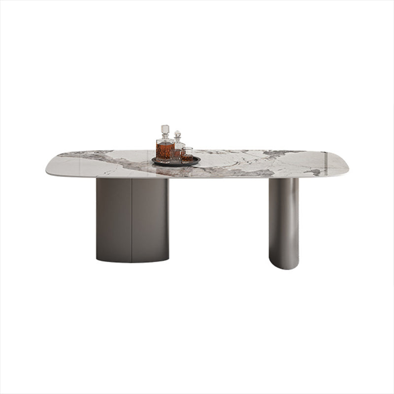 Modern Sintered Stone Top Dining Set Rectangle 1/4/5/6 Pieces Dining Table with Chairs Clearhalo 'Dining Room Sets' 'Dining Tables & Seating' 'dining_room_set' 'furn' 'furn_dining_room_set' 'Furniture' 'furniture_dining_room_set' 'Kitchen & Dining Furniture' 4791342