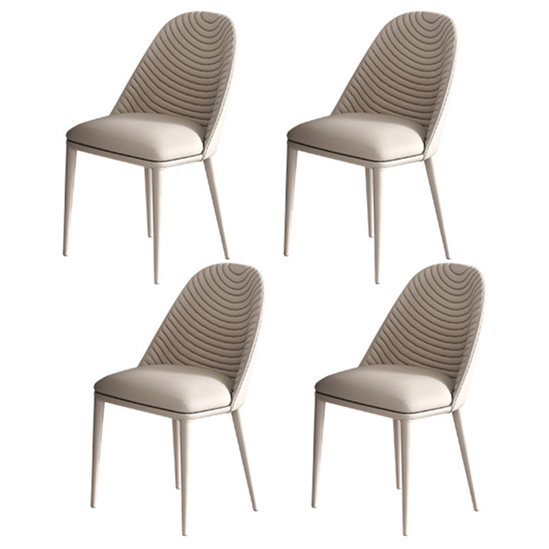 Modern Sintered Stone Top Dining Set Rectangle 1/4/5/6 Pieces Dining Table with Chairs 4 Beige Chairs Clearhalo 'Dining Room Sets' 'Dining Tables & Seating' 'dining_room_set' 'furn' 'furn_dining_room_set' 'Furniture' 'furniture_dining_room_set' 'Kitchen & Dining Furniture' 4791343