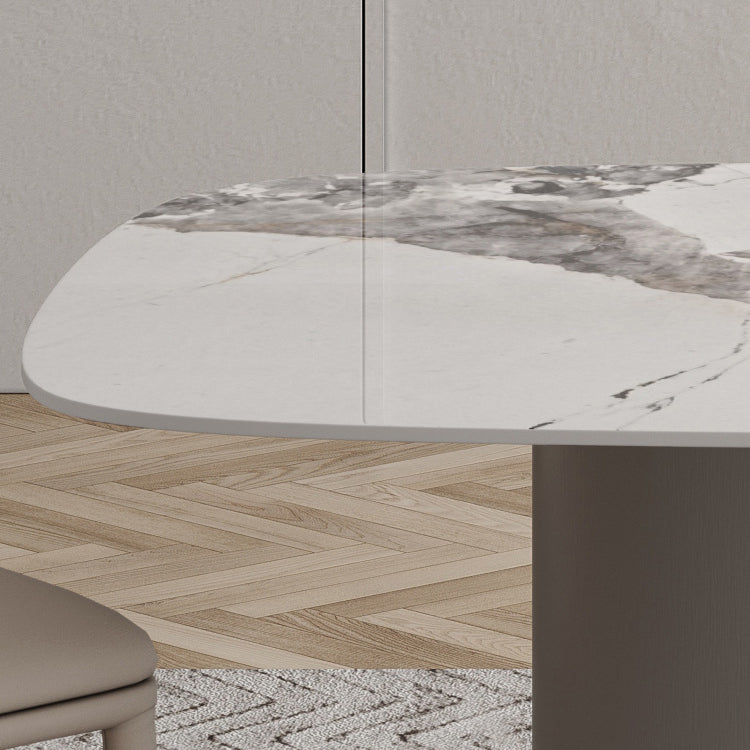 Modern Sintered Stone Top Dining Set Rectangle 1/4/5/6 Pieces Dining Table with Chairs Clearhalo 'Dining Room Sets' 'Dining Tables & Seating' 'dining_room_set' 'furn' 'furn_dining_room_set' 'Furniture' 'furniture_dining_room_set' 'Kitchen & Dining Furniture' 4791350