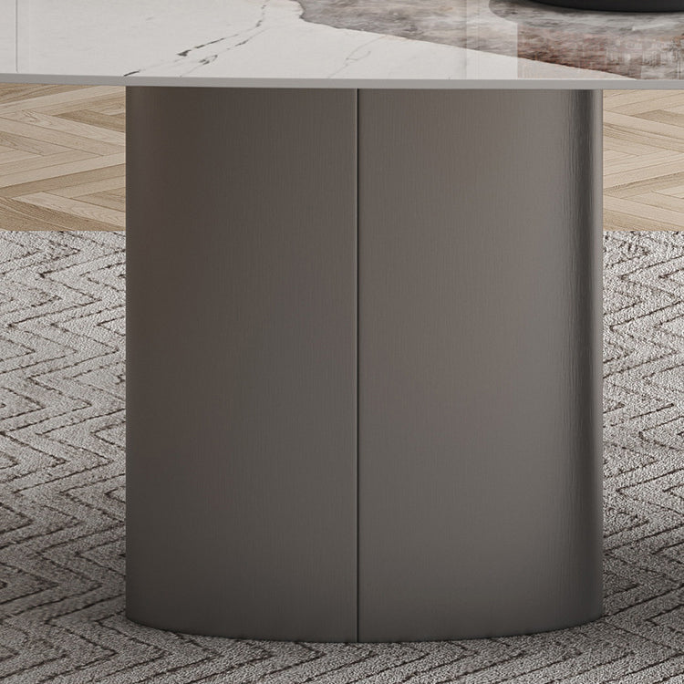 Modern Sintered Stone Top Dining Set Rectangle 1/4/5/6 Pieces Dining Table with Chairs Clearhalo 'Dining Room Sets' 'Dining Tables & Seating' 'dining_room_set' 'furn' 'furn_dining_room_set' 'Furniture' 'furniture_dining_room_set' 'Kitchen & Dining Furniture' 4791351