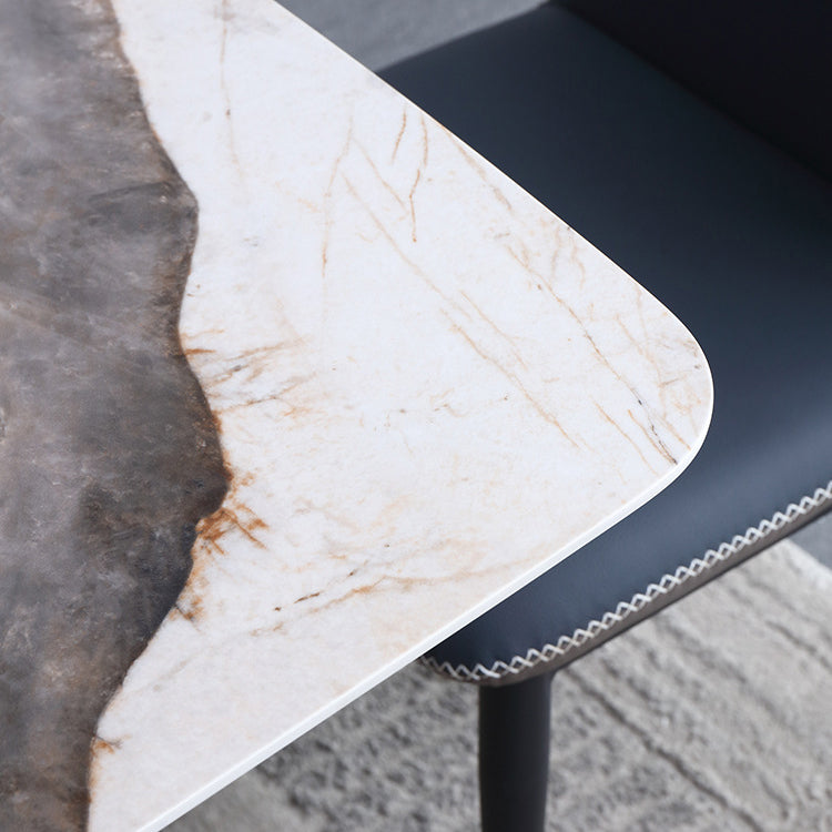 Modern Sintered Stone Top Dining Set Rectangle 1/4/5/7 Pieces Dining Table with Chairs Clearhalo 'Dining Room Sets' 'Dining Tables & Seating' 'dining_room_set' 'furn' 'furn_dining_room_set' 'Furniture' 'furniture_dining_room_set' 'Kitchen & Dining Furniture' 4791365