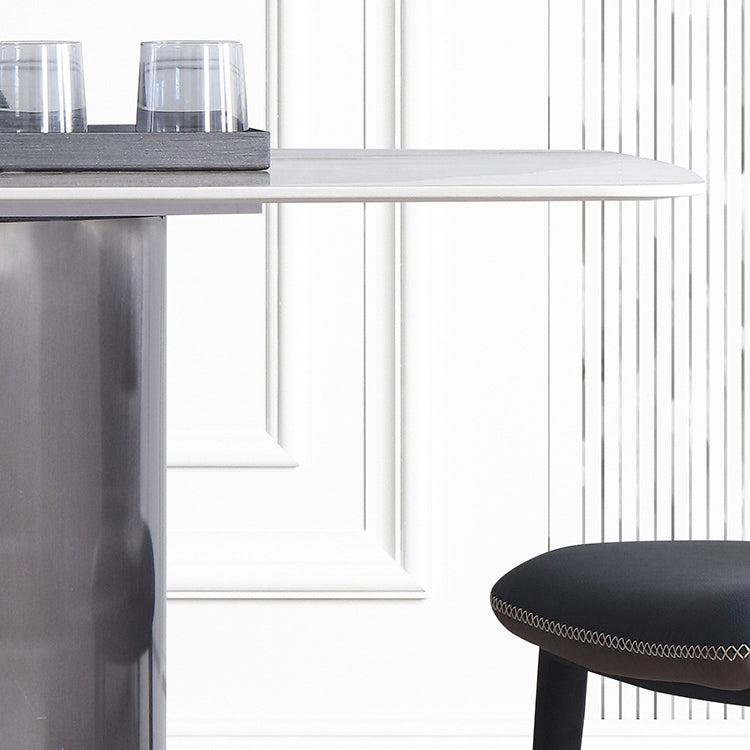 Modern Sintered Stone Top Dining Set Rectangle 1/4/5/7 Pieces Dining Table with Chairs Clearhalo 'Dining Room Sets' 'Dining Tables & Seating' 'dining_room_set' 'furn' 'furn_dining_room_set' 'Furniture' 'furniture_dining_room_set' 'Kitchen & Dining Furniture' 4791367