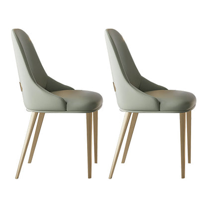 Designer Style Sintered Stone Top Dining Set Rectangle 1/2/5/6 Pieces Table with Chairs 2 Green Chairs Clearhalo 'Dining Room Sets' 'Dining Tables & Seating' 'dining_room_set' 'furn' 'furn_dining_room_set' 'Furniture' 'furniture_dining_room_set' 'Kitchen & Dining Furniture' 4791378