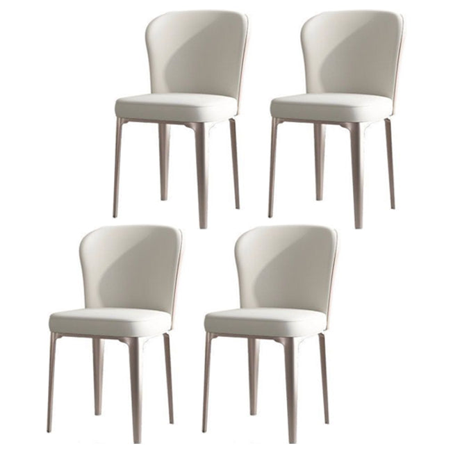 Luxury Rectangle Sintered Stone Dining Set 1/4/5/7 Pieces Dining Table with Chairs 4 White Chairs Clearhalo 'Dining Room Sets' 'Dining Tables & Seating' 'dining_room_set' 'furn' 'furn_dining_room_set' 'Furniture' 'furniture_dining_room_set' 'Kitchen & Dining Furniture' 4791397