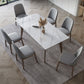 Modern Rectangle Sintered Stone Top Dining Set 1/4/5/7 Pieces Dining Table with Chairs Clearhalo 'Dining Room Sets' 'Dining Tables & Seating' 'dining_room_set' 'furn' 'furn_dining_room_set' 'Furniture' 'furniture_dining_room_set' 'Kitchen & Dining Furniture' 4791416