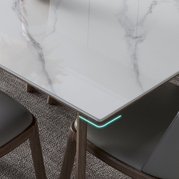 Modern Rectangle Sintered Stone Top Dining Set 1/4/5/7 Pieces Dining Table with Chairs Clearhalo 'Dining Room Sets' 'Dining Tables & Seating' 'dining_room_set' 'furn' 'furn_dining_room_set' 'Furniture' 'furniture_dining_room_set' 'Kitchen & Dining Furniture' 4791419