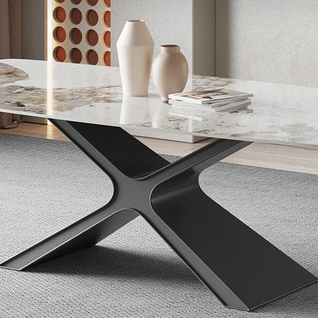 Modern Rectangle Sintered Stone Dining Set 1/2/4/5/6/7 Pieces Dining Table with Chairs Clearhalo 'Dining Room Sets' 'Dining Tables & Seating' 'dining_room_set' 'furn' 'furn_dining_room_set' 'Furniture' 'furniture_dining_room_set' 'Kitchen & Dining Furniture' 4791455