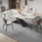 Modern Rectangle Sintered Stone Dining Set 1/2/4/5/6/7 Pieces Dining Table with Chairs Clearhalo 'Dining Room Sets' 'Dining Tables & Seating' 'dining_room_set' 'furn' 'furn_dining_room_set' 'Furniture' 'furniture_dining_room_set' 'Kitchen & Dining Furniture' 4791457