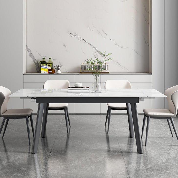 Designer Style Sintered Stone Dining Set 1/2/5/7 Pieces Rectangle Dining Furniture Clearhalo 'Dining Room Sets' 'Dining Tables & Seating' 'dining_room_set' 'furn' 'furn_dining_room_set' 'Furniture' 'furniture_dining_room_set' 'Kitchen & Dining Furniture' 4791473