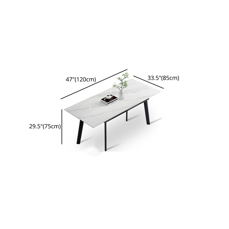 Designer Style Sintered Stone Dining Set 1/2/5/7 Pieces Rectangle Dining Furniture Clearhalo 'Dining Room Sets' 'Dining Tables & Seating' 'dining_room_set' 'furn' 'furn_dining_room_set' 'Furniture' 'furniture_dining_room_set' 'Kitchen & Dining Furniture' 4791475