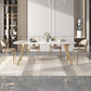 Nordic Glam Sintered Stone Dining Table Set 1/4/5/7 Pieces Dining Set for Home 5 Pieces: Table, 4 Chairs Clearhalo 'Dining Room Sets' 'Dining Tables & Seating' 'dining_room_set' 'furn' 'furn_dining_room_set' 'Furniture' 'furniture_dining_room_set' 'Kitchen & Dining Furniture' 4791481