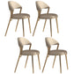 Nordic Glam Sintered Stone Dining Table Set 1/4/5/7 Pieces Dining Set for Home 4 Beige Chairs Clearhalo 'Dining Room Sets' 'Dining Tables & Seating' 'dining_room_set' 'furn' 'furn_dining_room_set' 'Furniture' 'furniture_dining_room_set' 'Kitchen & Dining Furniture' 4791482