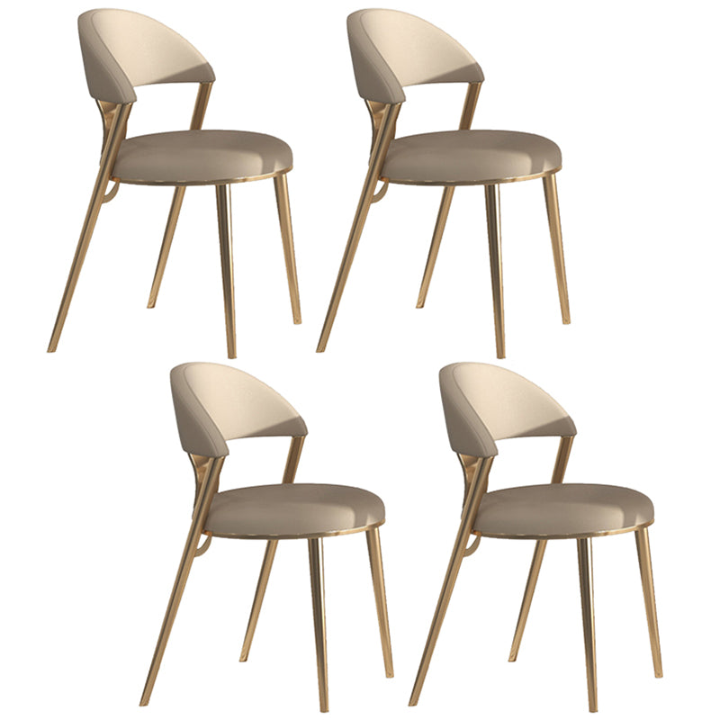 Nordic Glam Sintered Stone Dining Table Set 1/4/5/7 Pieces Dining Set for Home 4 Beige Chairs Clearhalo 'Dining Room Sets' 'Dining Tables & Seating' 'dining_room_set' 'furn' 'furn_dining_room_set' 'Furniture' 'furniture_dining_room_set' 'Kitchen & Dining Furniture' 4791482