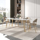 Nordic Glam Sintered Stone Dining Table Set 1/4/5/7 Pieces Dining Set for Home Clearhalo 'Dining Room Sets' 'Dining Tables & Seating' 'dining_room_set' 'furn' 'furn_dining_room_set' 'Furniture' 'furniture_dining_room_set' 'Kitchen & Dining Furniture' 4791484