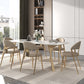 Nordic Glam Sintered Stone Dining Table Set 1/4/5/7 Pieces Dining Set for Home Clearhalo 'Dining Room Sets' 'Dining Tables & Seating' 'dining_room_set' 'furn' 'furn_dining_room_set' 'Furniture' 'furniture_dining_room_set' 'Kitchen & Dining Furniture' 4791495
