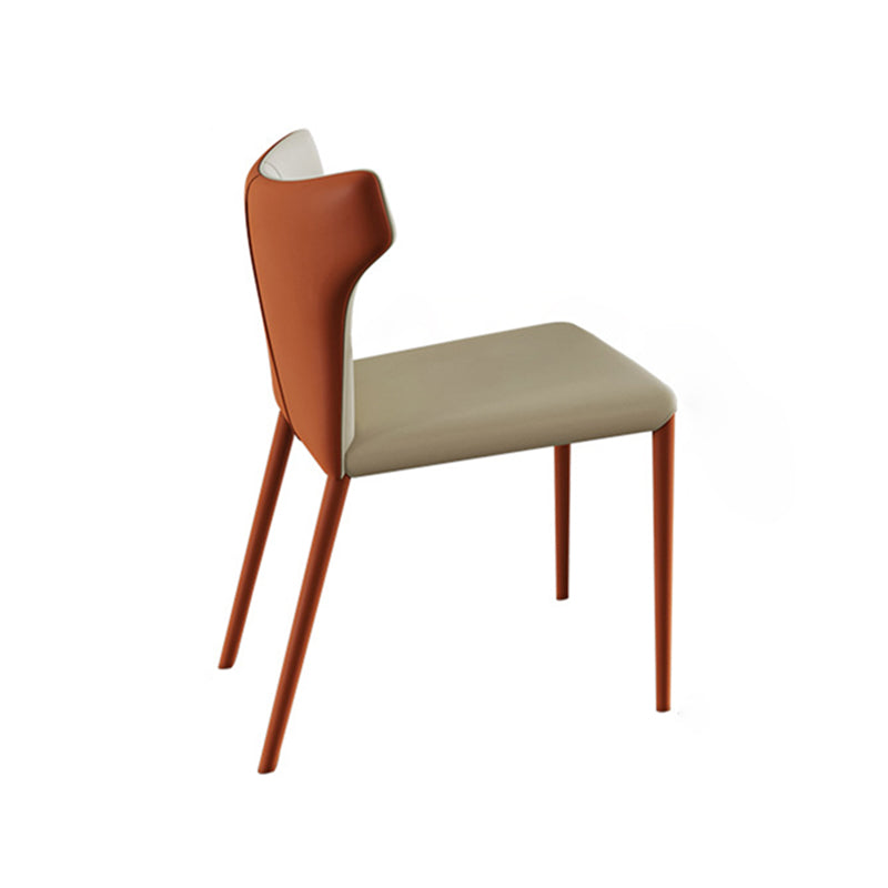 Modern Sintered Stone Dining Table Set 1/3/5/7 Pieces Dining Set for Home 1 Orange Chair Clearhalo 'Dining Room Sets' 'Dining Tables & Seating' 'dining_room_set' 'furn' 'furn_dining_room_set' 'Furniture' 'furniture_dining_room_set' 'Kitchen & Dining Furniture' 4791503