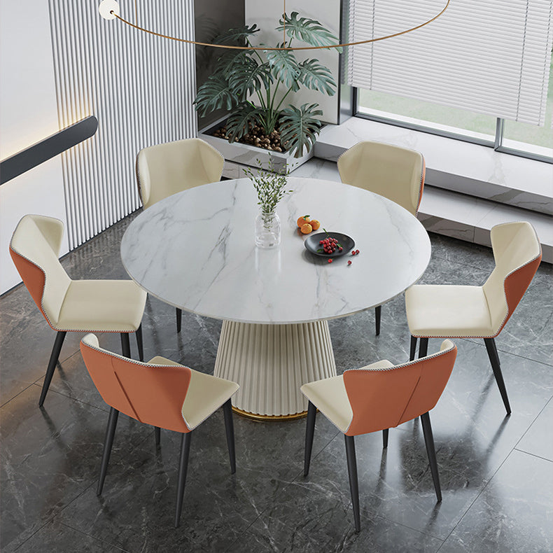 Modern Sintered Stone Dining Table Set 1/3/5/7 Pieces Dining Set for Home Clearhalo 'Dining Room Sets' 'Dining Tables & Seating' 'dining_room_set' 'furn' 'furn_dining_room_set' 'Furniture' 'furniture_dining_room_set' 'Kitchen & Dining Furniture' 4791506