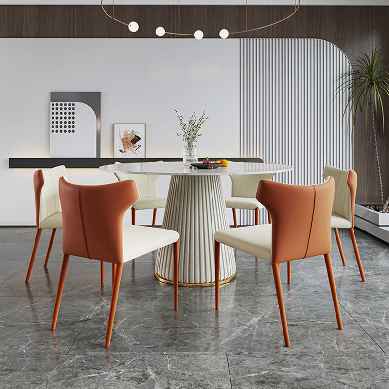 Modern Sintered Stone Dining Table Set 1/3/5/7 Pieces Dining Set for Home Clearhalo 'Dining Room Sets' 'Dining Tables & Seating' 'dining_room_set' 'furn' 'furn_dining_room_set' 'Furniture' 'furniture_dining_room_set' 'Kitchen & Dining Furniture' 4791511