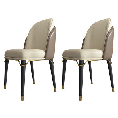 Glam Style Sintered Stone Dining Set 1/2/5/6/7 Pieces Dining Set for Dining Areas 2 Brown Chairs Clearhalo 'Dining Room Sets' 'Dining Tables & Seating' 'dining_room_set' 'furn' 'furn_dining_room_set' 'Furniture' 'furniture_dining_room_set' 'Kitchen & Dining Furniture' 4791537