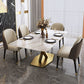 Glam Style Sintered Stone Dining Set 1/2/5/6/7 Pieces Dining Set for Dining Areas 5 Pieces: Table, 4 Chairs Clearhalo 'Dining Room Sets' 'Dining Tables & Seating' 'dining_room_set' 'furn' 'furn_dining_room_set' 'Furniture' 'furniture_dining_room_set' 'Kitchen & Dining Furniture' 4791538