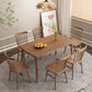Modern Wood Dining Table Set 1/2/5/7 Pieces Dining Set for Home Use 7 Pieces: Table, 6 Chairs Clearhalo 'Dining Room Sets' 'Dining Tables & Seating' 'dining_room_set' 'furn' 'furn_dining_room_set' 'Furniture' 'furniture_dining_room_set' 'Kitchen & Dining Furniture' 4791550