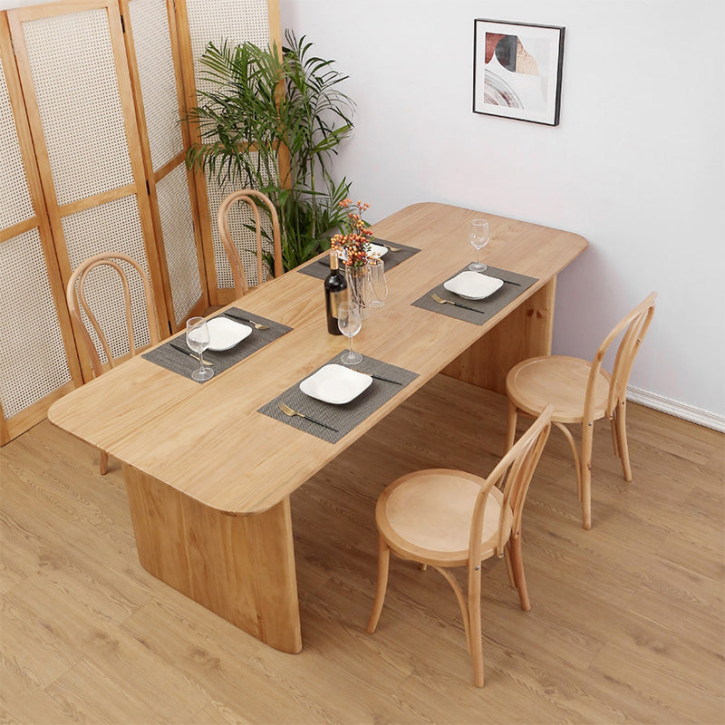 Modern Solid Wood Dining Table Set 1/2/5/7 Pieces Dining Set for Home Use 5 Pieces: Table, 4 Chairs Clearhalo 'Dining Room Sets' 'Dining Tables & Seating' 'dining_room_set' 'furn' 'furn_dining_room_set' 'Furniture' 'furniture_dining_room_set' 'Kitchen & Dining Furniture' 4791572